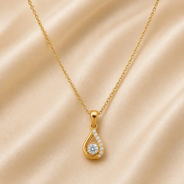 Rain drop pendant Necklace