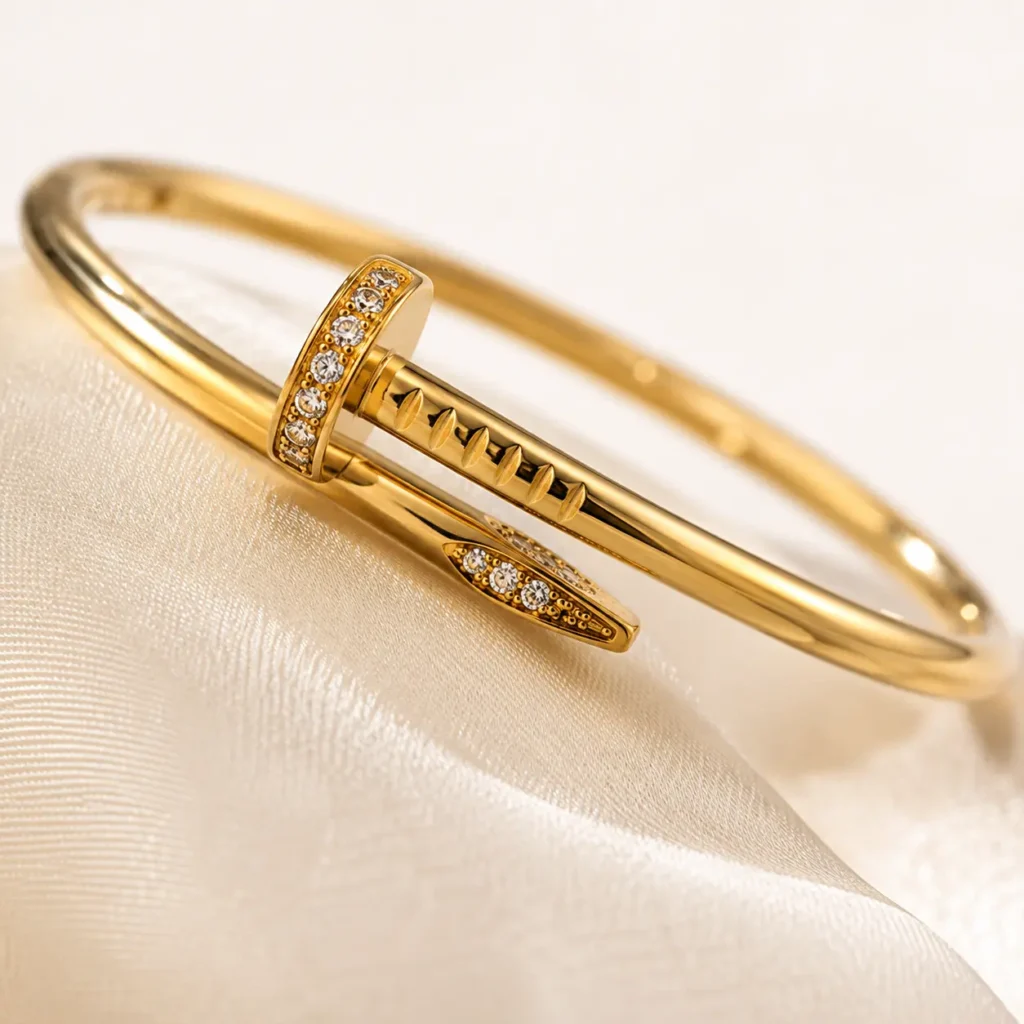 Open Cuff Bracelet 18K Gold Tone